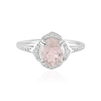 Anello in argento con Quarzo Rosa