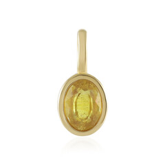 Ciondolo in argento con Zaffiro Giallo del Madagascar