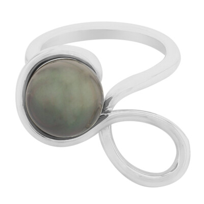 Anello in argento con Perla Tahitiana