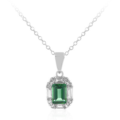 Collana in argento con Topazio Verde Farfalla
