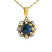 Collana in argento con Zaffiro Stellato Blu