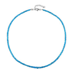 Collana in argento con Apatite Blu Neon