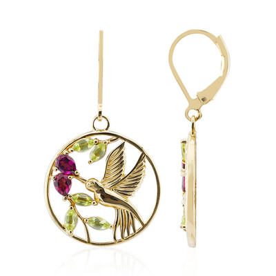 Orecchini in argento con Rodolite