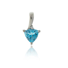 Ciondolo in argento con Topazio Blu Svizzero