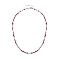 Collana in argento con Andesina Rossa
