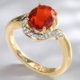 Anello in oro con Opale di Fuoco Messicano AAA
