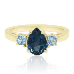 Anello in oro con Topazio Blu Londra