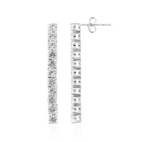 Orecchini in argento con Topazio Bianco