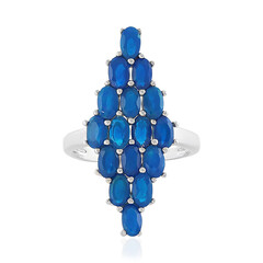 Anello in argento con Opale Blu Neon