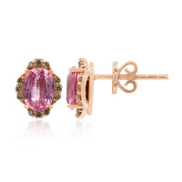 Orecchini in oro con Zaffiro Rosa