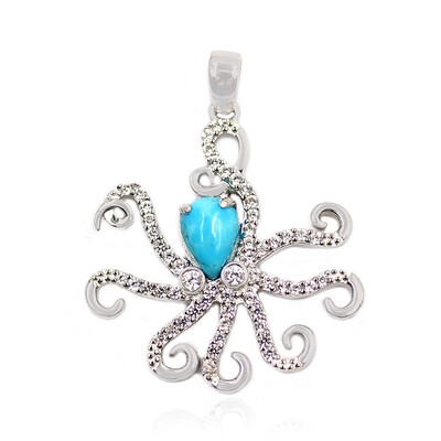 Ciondolo in argento con Turchese Kingman Mohave Blu