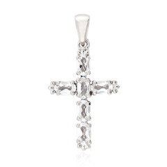 Ciondolo in argento con Topazio Bianco