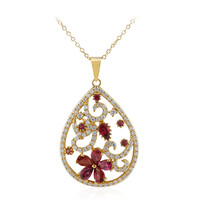 Collana in argento con Granato Malaya