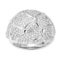 Anello in argento con Topazio Bianco