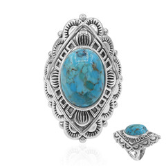 Anello in argento con Turchese Kingman Mohave Blu (Art of Nature)