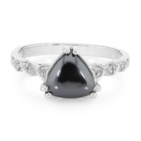 Anello in argento con Ematite Nera