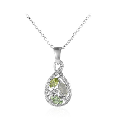 Collana in argento con Ametista Verde