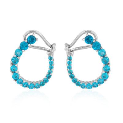 Orecchini in argento con Apatite Blu Neon (de Melo)