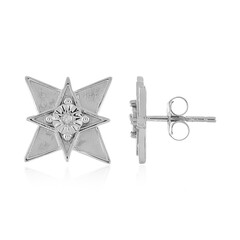 Orecchini in argento con Diamante I4 (J)