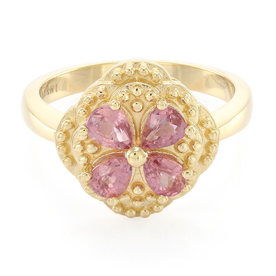 Anello in oro con Zaffiro Padparadscha (non riscaldato) (AMAYANI)