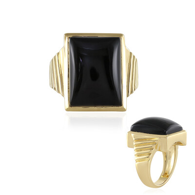 Anello in argento con Onice Nero