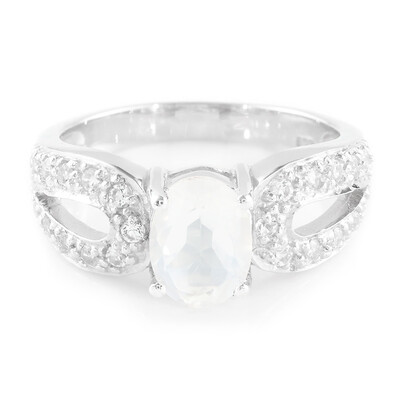 Anello in argento con Quarzo Ghiaccio di Luna