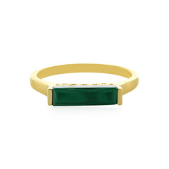 Anello da uomo in argento con Malachite
