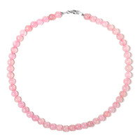 Collana in argento con Quarzo Rosa
