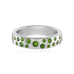 Anello in argento con Diopside Russo