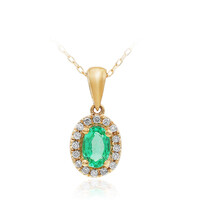 Collana in oro con Smeraldo Zambia AAA