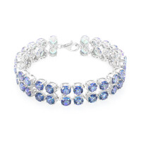 Bracciale in argento con Topazio Mistico Blu