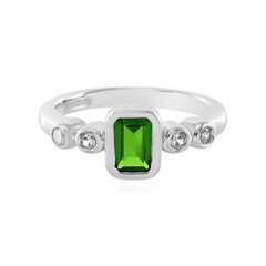 Anello in argento con Diopside Russo