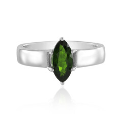 Anello in argento con Diopside Russo