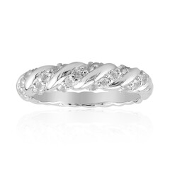 Anello in argento con Topazio Bianco