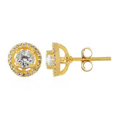 Orecchini in argento con Topazio Bianco