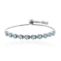 Bracciale in argento con Quarzo blu pastello