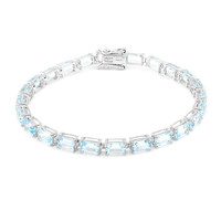 Bracciale in argento con Topazio Blu Cielo