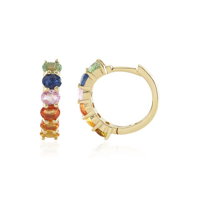 Orecchini in argento con Zaffiro Rosa