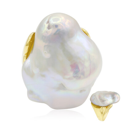 Anello in argento con Perla di Acqua Dolce (TPC)