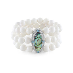 Bracciale in argento con Conchiglia Abalone (Dallas Prince Designs)