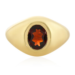 Anello da uomo in argento con Granato Mozambico