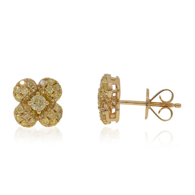 Orecchini in oro con Diamante Giallo SI2 (CIRARI)