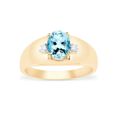 Anello in oro con Acquamarina AAA