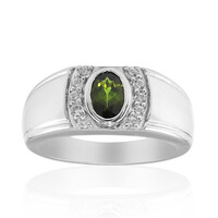 Anello in argento con Tormalina Verde Brasiliana