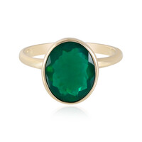 Anello in oro con Opale Verde dell'Etiopia