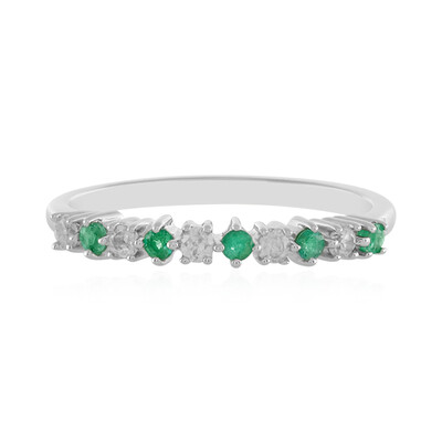 Anello in argento con Smeraldo Colombiano