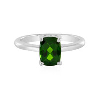 Anello in argento con Diopside Russo