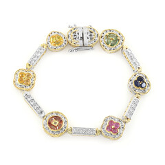 Bracciale in argento con Zaffiro Verde (Gems en Vogue)