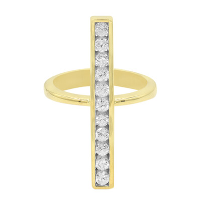 Anello placcato in oro con Zircone