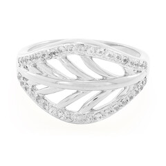 Anello in argento con Zaffiro Bianco